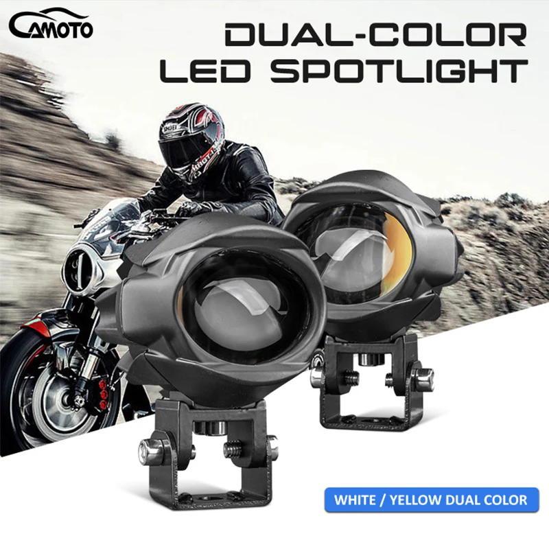 

CAMOTO New Motorcycle Headlight Auxiliary Light U11 LED Spotlight 12V DRL for Yamaha