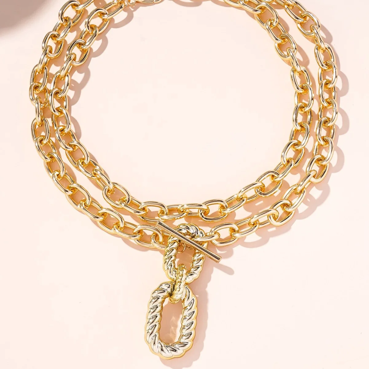 

Массивное серебряное и золотое ожерелье-цепочка для женщин и мужчин