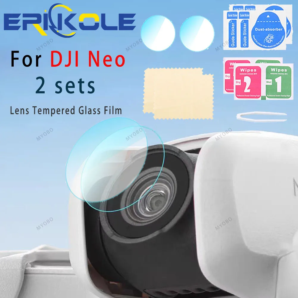 

2/4Pcs Tempered Glass Film for DJI Neo Lens Protector Films Anti-Scratch Protective Film for DJI NEO Drone Accessories