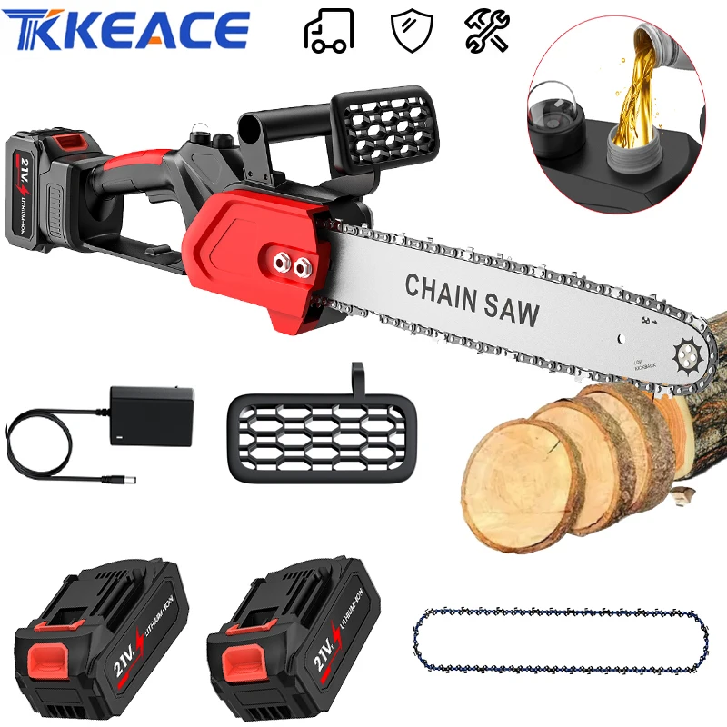 TKKEACE 12 بوصة منشار كهربائي بدون فرش 3500 واط 20000 دورة في الدقيقة منشار كهربائي محمول باليد أدوات تشذيب جاردن لبطارية 18-21 فولت