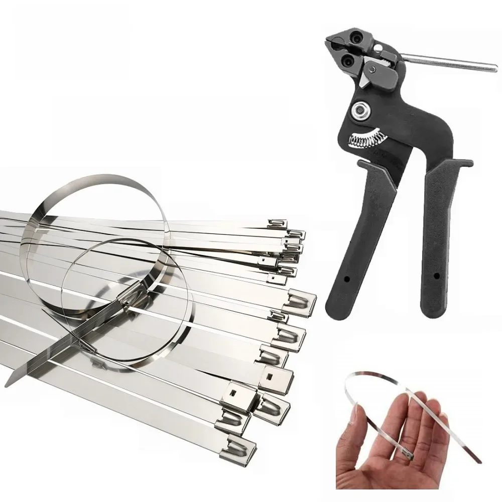 Kabelbinder Zange Hand Edelstahl Kabelbinder selbstsicher nde Befestigungs gurt hochwertige