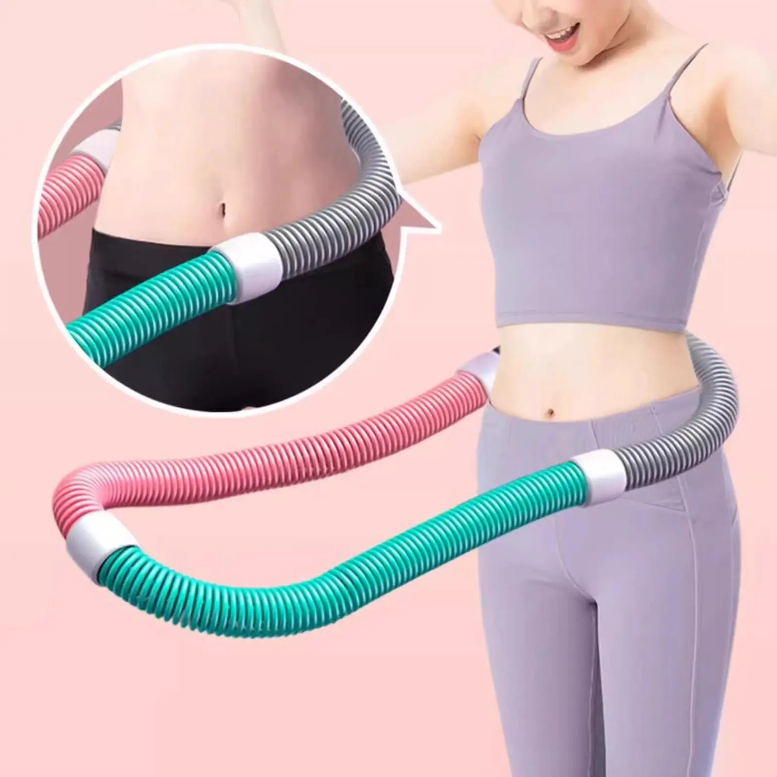 

Утяжеленный мягкий пружинный обруч для фитнеса, складной обруч для развлечений в помещении, дизайн, эргономичная защита позвоночника для женщин и детей