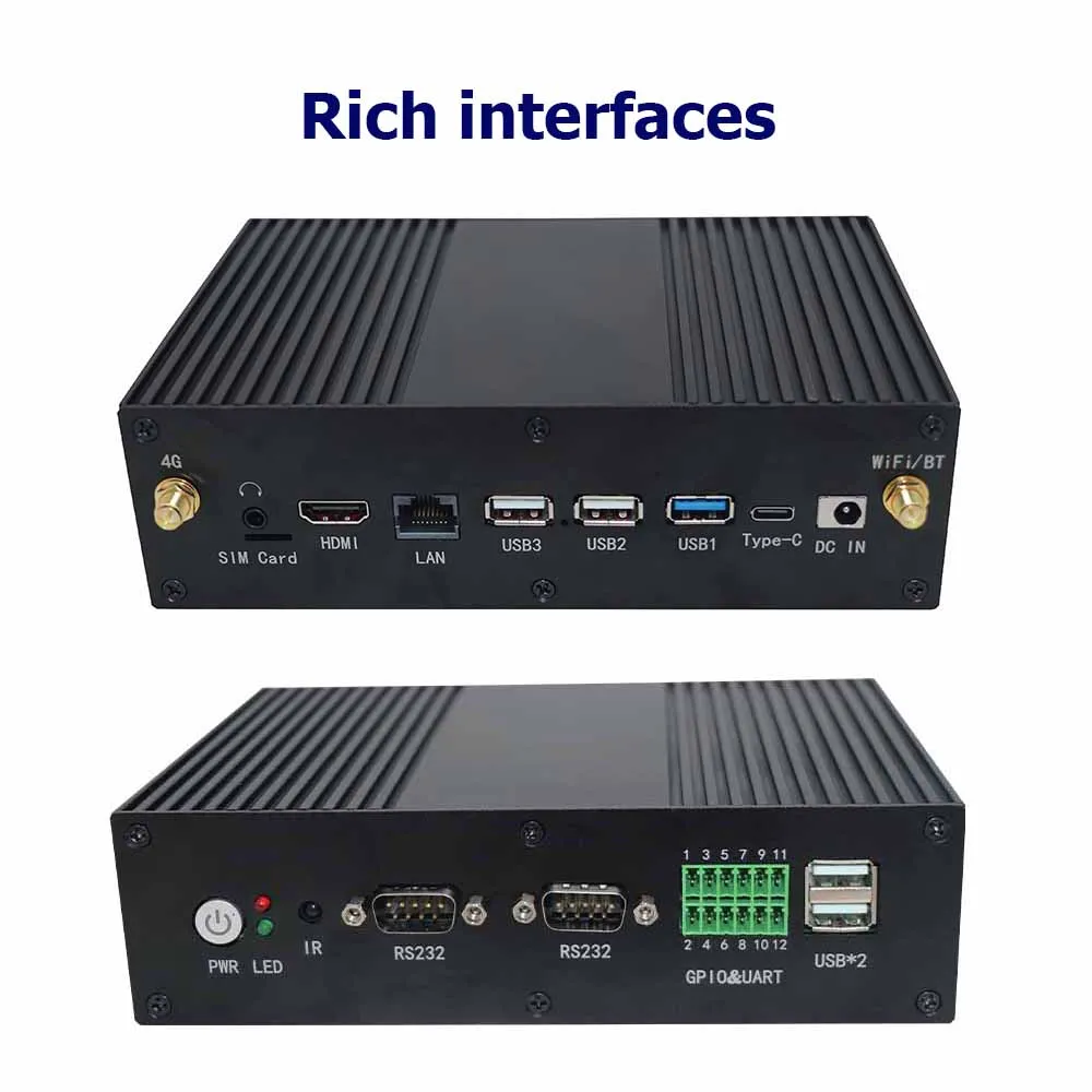 RK3588 8K Industrial digital Media Player, TV box, mini pc, Octa-Core 2.4GHz, Android 12 or Linux, RS232, RS485, wifi6, BT5.2