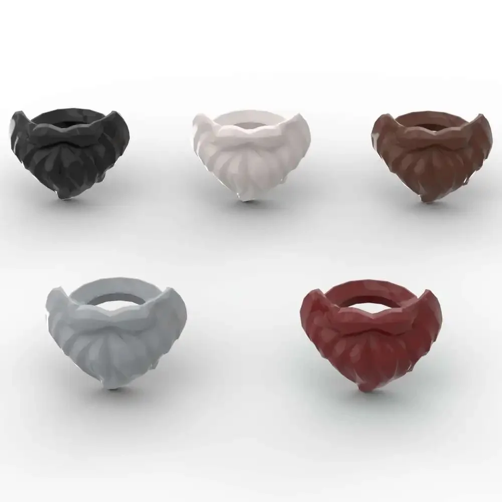 MOC – blocs de construction à barbe moyenne et courte, 10 pièces, Kits de blocs de construction, vêtements de corps du père noël, briques, particules, jouets éducatifs pour enfants, cadeau pour