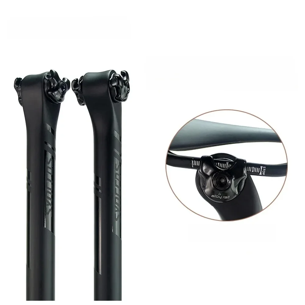 AliExpress SYNCROS Carbon Seatpost Half Matte Half Gloss MTB/Road Bike Seat Post Length 350mm/400mm Bicycle Parts 27.2/30.8/31.6mm