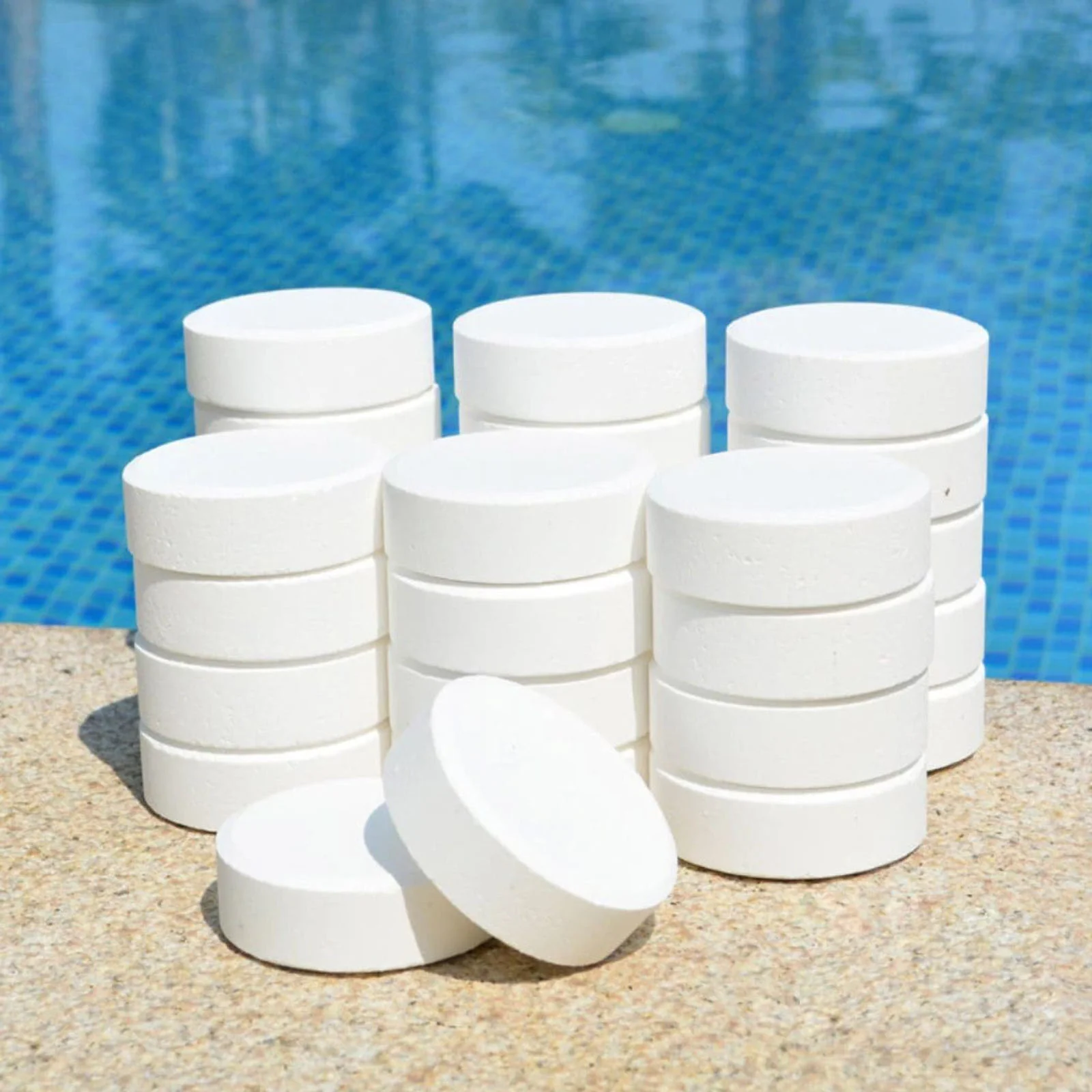 

3 Inch 50Lbs Pool Chlorine Tablets - Stabilized Chlorine Tablets for Hot Tubs,Swimming Pools and Spas - Slow Dissolving - Indivi