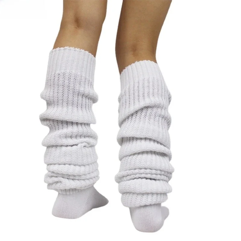 Chaussettes amples blanches et noires, bottes souples, bas, accessoires d'uniforme JK, chauffe-jambes, chaussettes de Cosplay pour femmes et filles