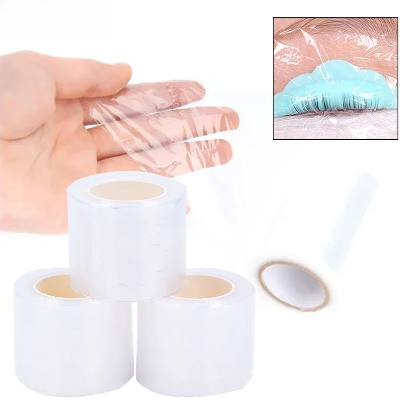 Rouleau de Film de maquillage transparent, 200 m/rouleau, pour lèvres, sourcils, tatouage, couverture enveloppante, Extension de cils, dissolvant de colle, Film de levage de permanente, outil de