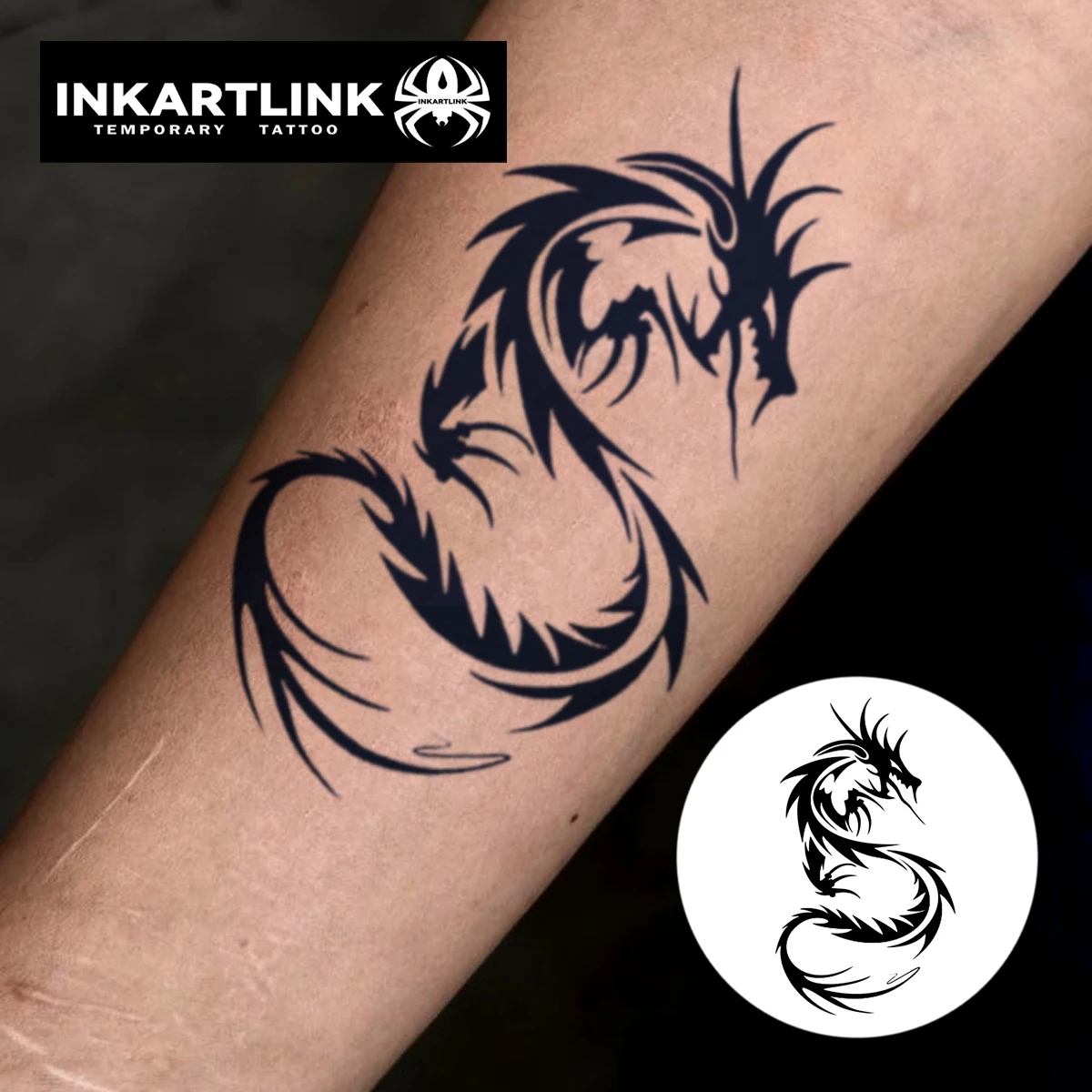 Dragon Print Temporary Tattoo,Lasts To 15 Days New Technology Magic Waterproof Semi Permanent Sticker