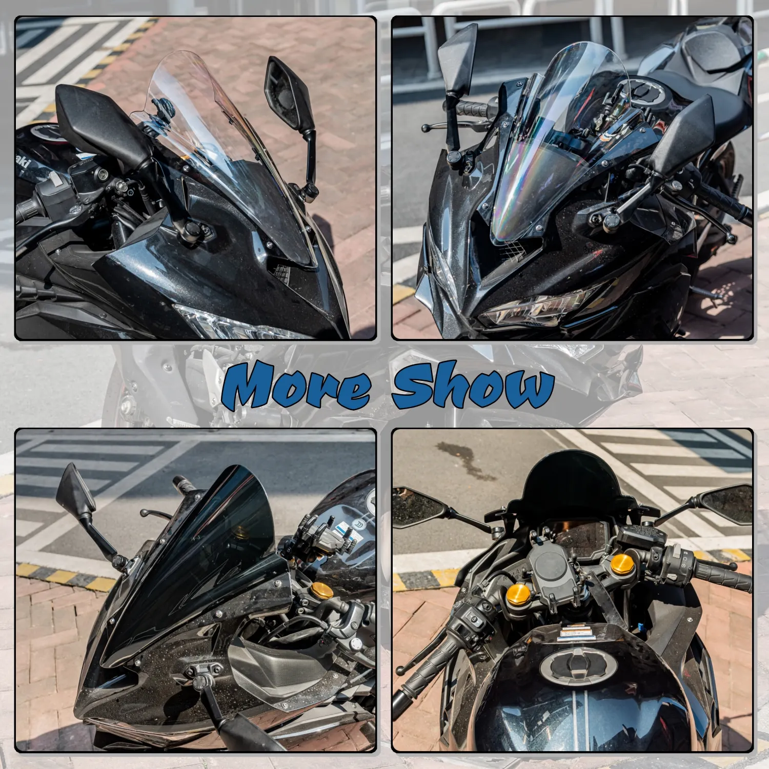 ZX-4R ZX-4RR ZX-25R Motorbike Windscreen Windshield Air Flow Deflectors Front Screen Wind Shield For Kawasaki ZX 4R RR 2023 2024