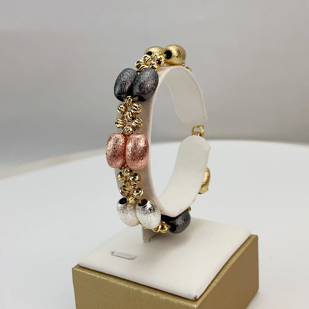 EMMA موضة دبي مطلية بالذهب الخرز القلائد أقراط خواتم مجموعات المجوهرات الجميلة للنساء هدايا مجوهرات الزفاف FHK21410 #6