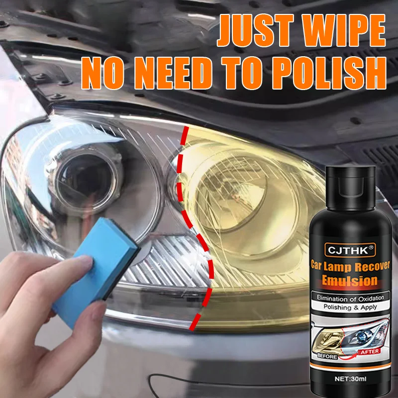 Car Headlight Restoration Polishing Kits Headlamp Scratch Remover Repair Cleaning Paste Remove Oxidation Headlight Polish Liquid