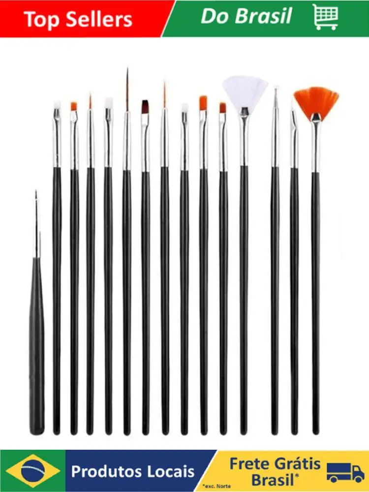 15 Brushes Nail Art Professional Brush Nail Decoration Kit