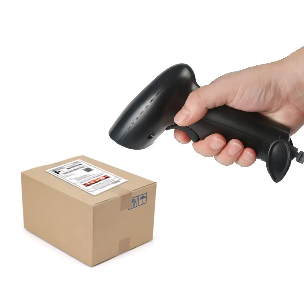 1D USB Laser Barcode Scanner for POS, Warehouse, Store, Library, with High Performance