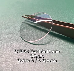 CT063 – Replacement Double Dome Sapphire Crystal for Seiko 5 Series – 30mm