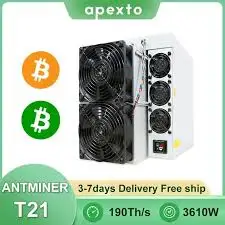 

BR BUY 5 GET 3 FREE BITMAIN Antminer T21 190T 3610W BTC Bitcoin Miner с блоком питания