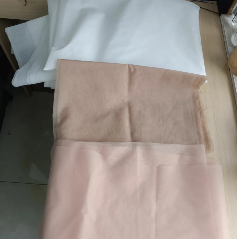 

QC Мягкие материалы Материал шелковой подкладки для ремонта париков натуральный три цвета по оптовой цене