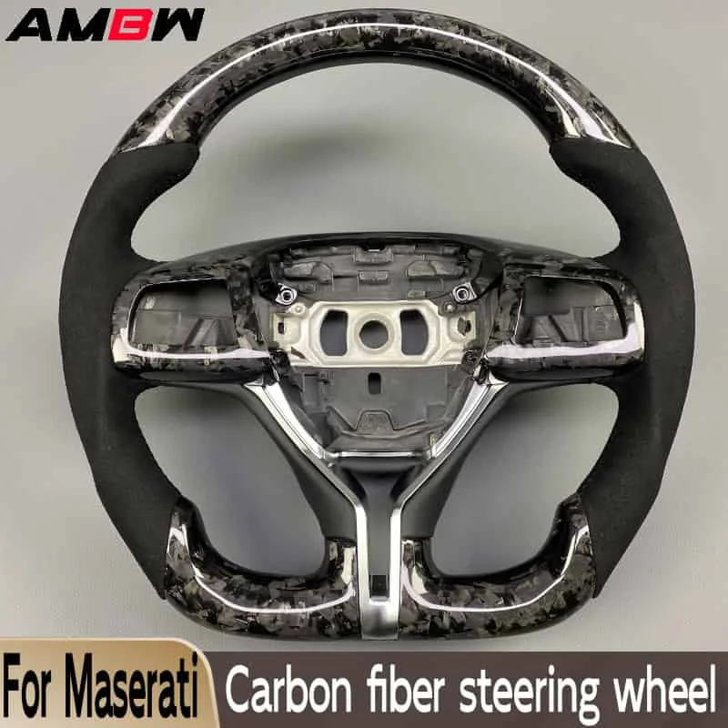 Customized forged carbon fiber steering wheel for Maserati Levante Quattroporte Ghibli 2013 2014 2015 2016 2017 2018 2019 2020