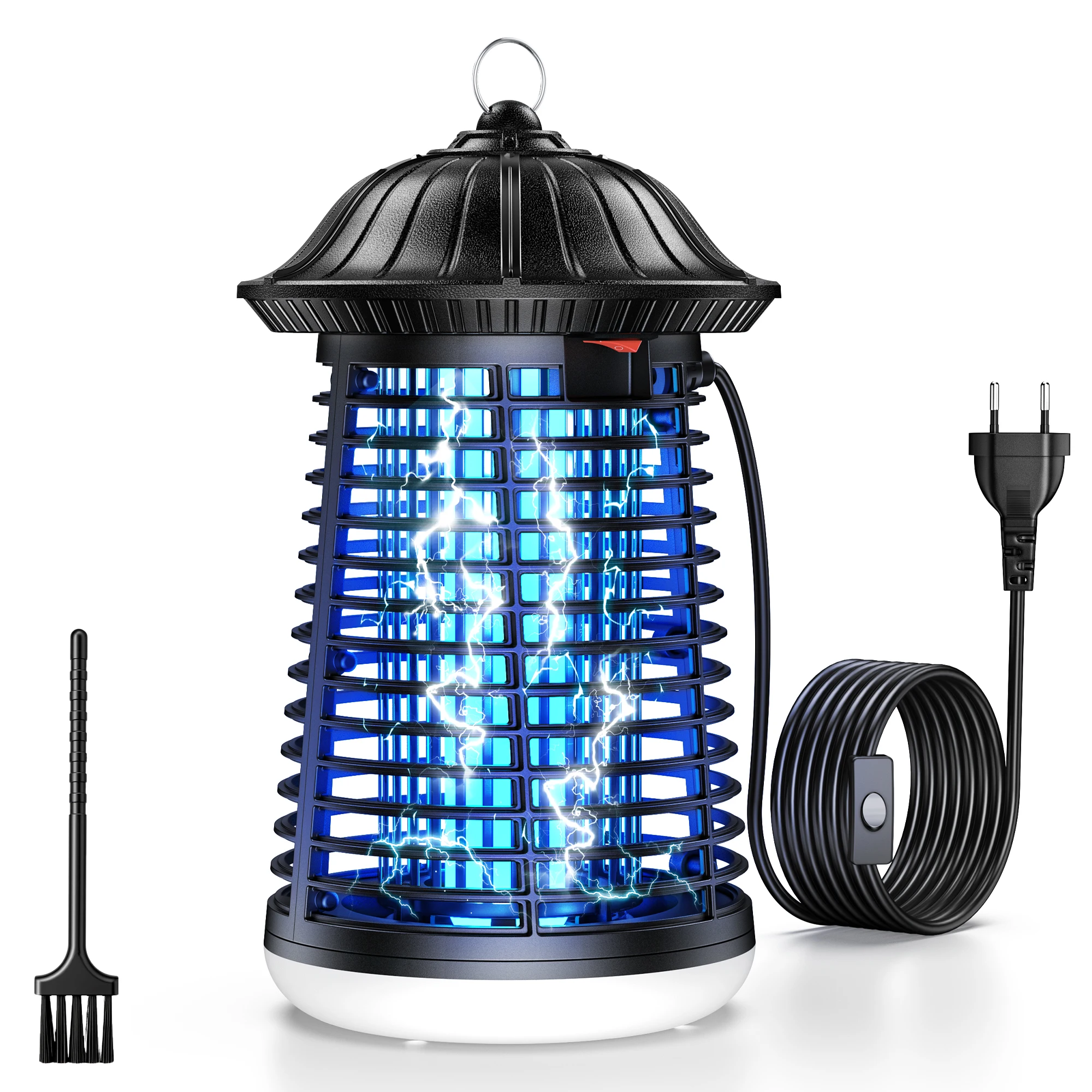 Elektrische muggenlamp Lureshine 4200 V met licht LED insectenval IPX4 muggenwerend middel voor binnen en buiten, te gebruiken in slaapkamers, huizen, patiëntenhuizen en tuinen