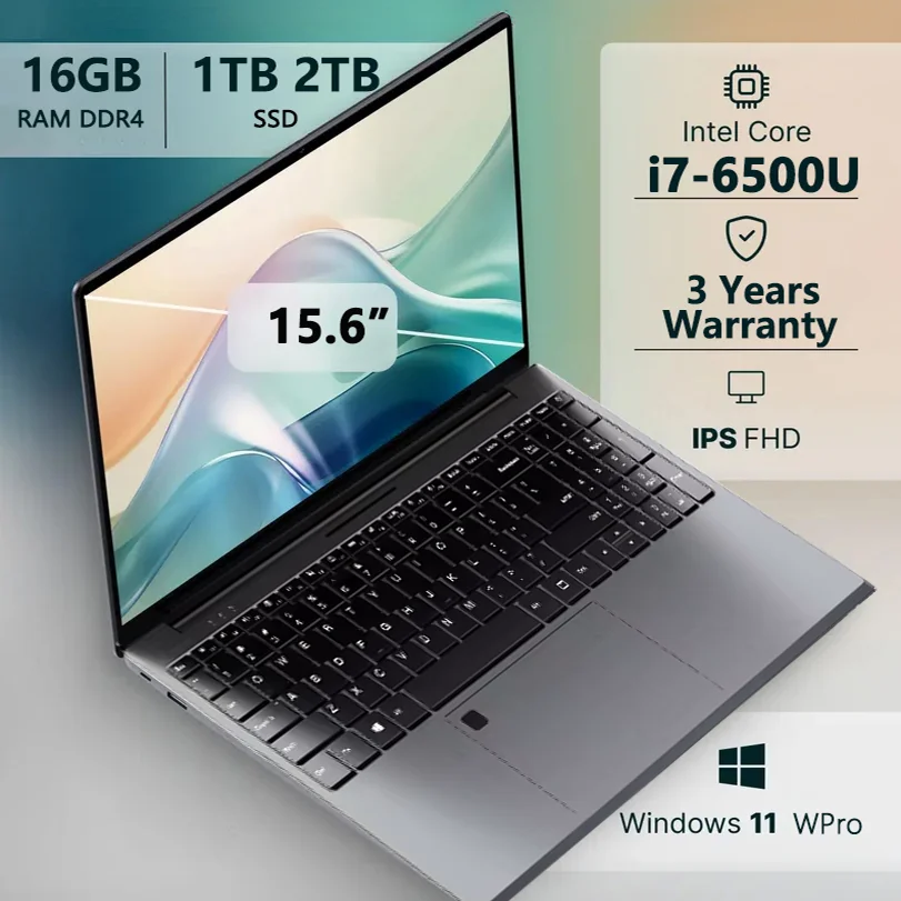 FUCHU 2025 Nieuwe Draagbare Windows 11-laptops Intel Core i7 6500U Computer Gamer Vingerafdruk Ontgrendelen Notebook kantoor Studie Laptops