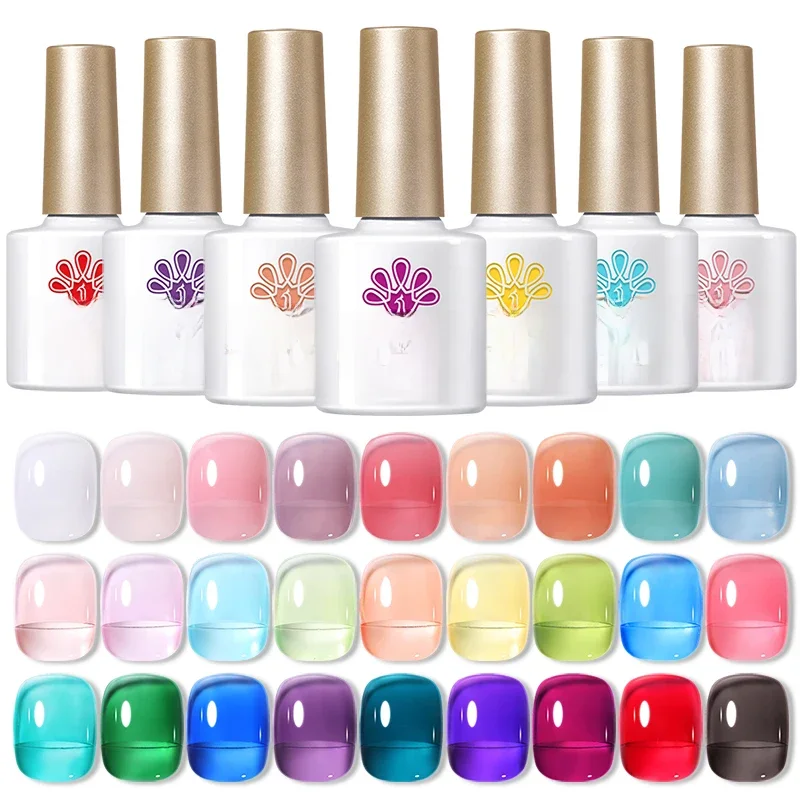 BORN PRETTY 10 ml Translucent Jelly Nude Gel Nagellack Bunter Lack Semi Permanent UV LED Nail Art Maniküre Gel