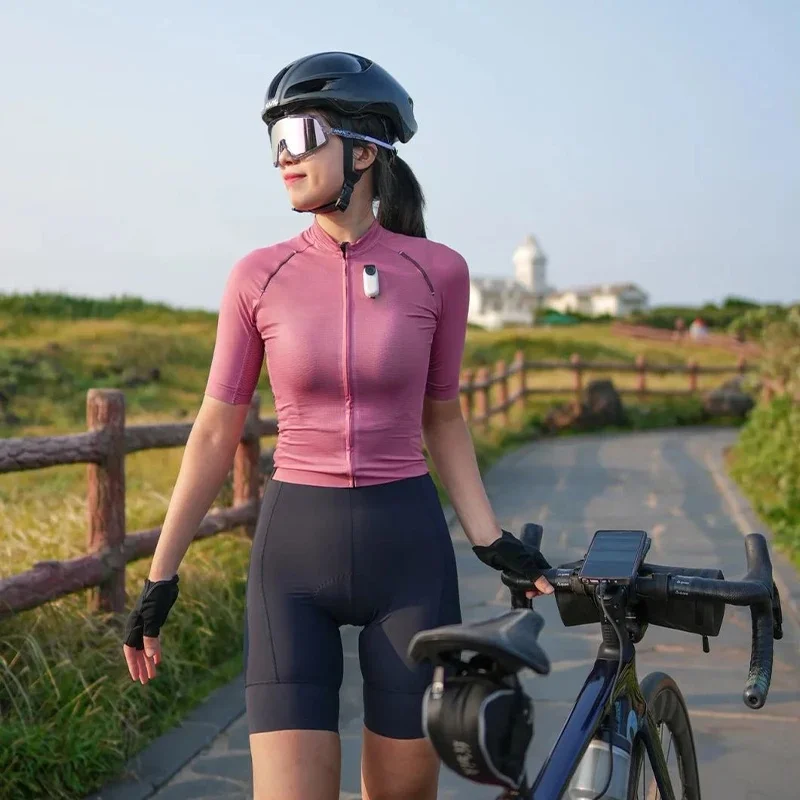 AliExpress raphce 2025 Summer New Short Sleeve Cycling Jersey Women's Road Cycling Quick Drying Breathable Cycling Tops