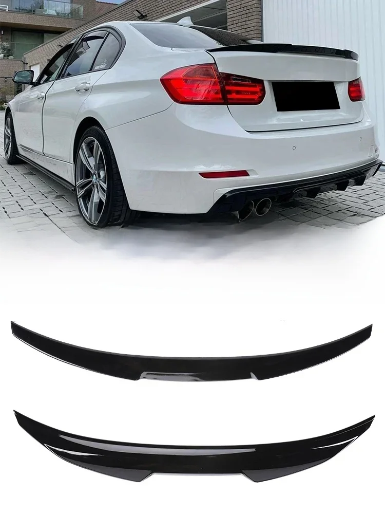 Koolstofvezel Achterbumper Lip Kofferbak Wing Mp M4 Psm Stijl Dak Spoiler Kit Voor Bmw 3 Series F30 F31 F35 2012-2019 Glanzend Zwart - afbeelding 2