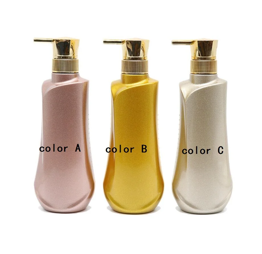 

300ml gold plastic PET bottle gold pump body lotion emulsion hyaluronic shampoo hand cleansing gel skin care cosmetic packing