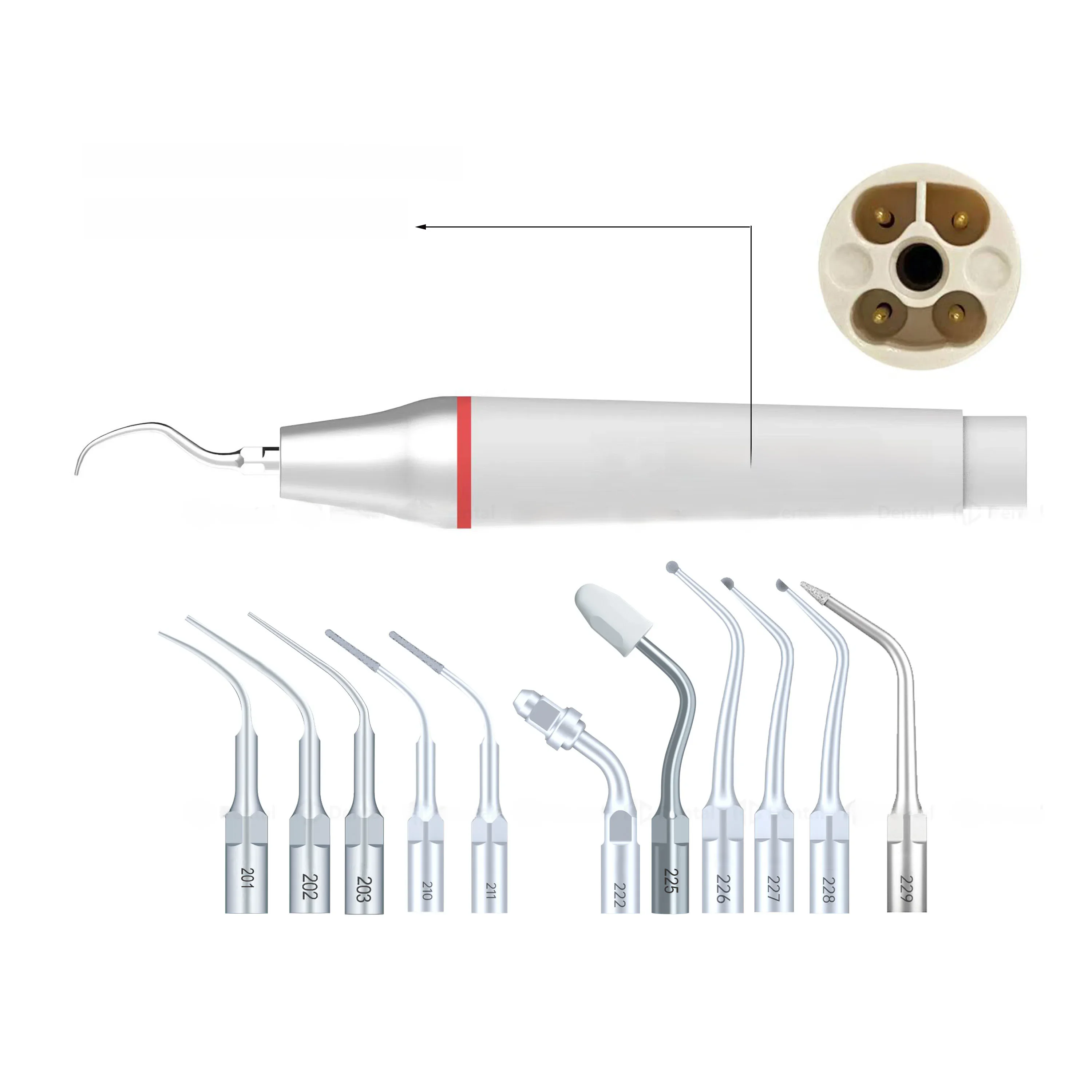 K2 Handstuk Voor KAVO PiezoLed Tandheelkundige Ultrasone Scaler Tandheelkunde met Tip Scaling Tips 201 202 203 Verwijderen Supragingivale HP-5L - afbeelding 2