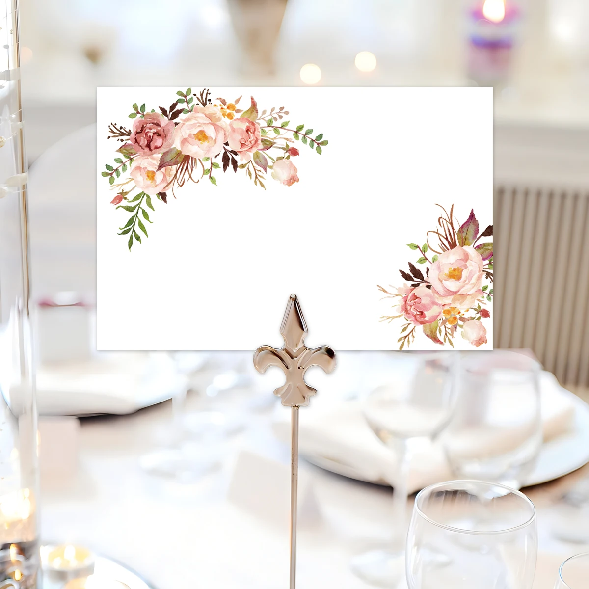 10Sheets Floral Table Place Cards, Place Cards for Weddings, Place Cards for Table Setting, Wedding Place Cards, Easy Folding