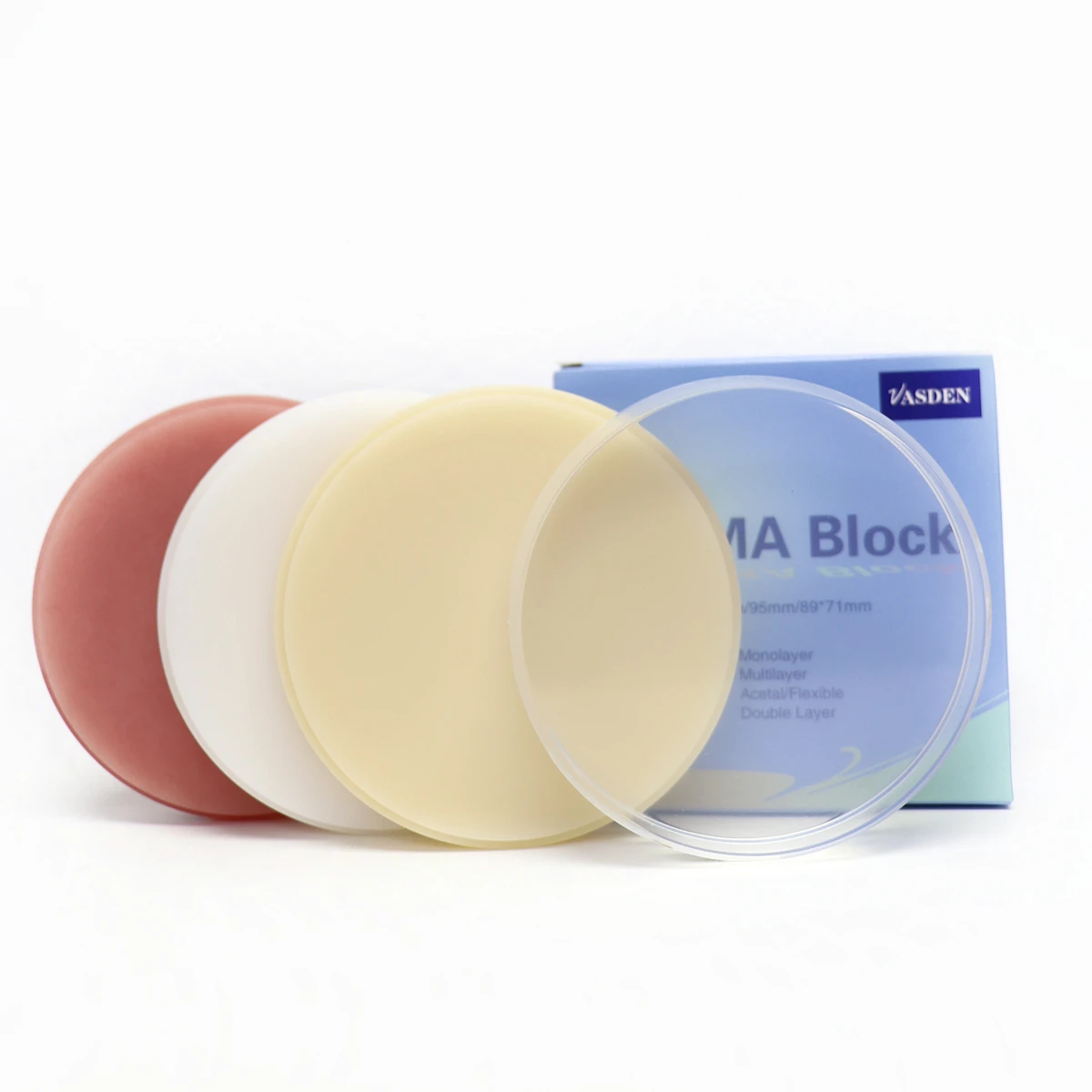 C1 C2 Colors  Monolayer Dental PMMA Block Pmma Resin Disc 98mm CADCAM PMMA Milling PMMA Blank Dental Laboratory