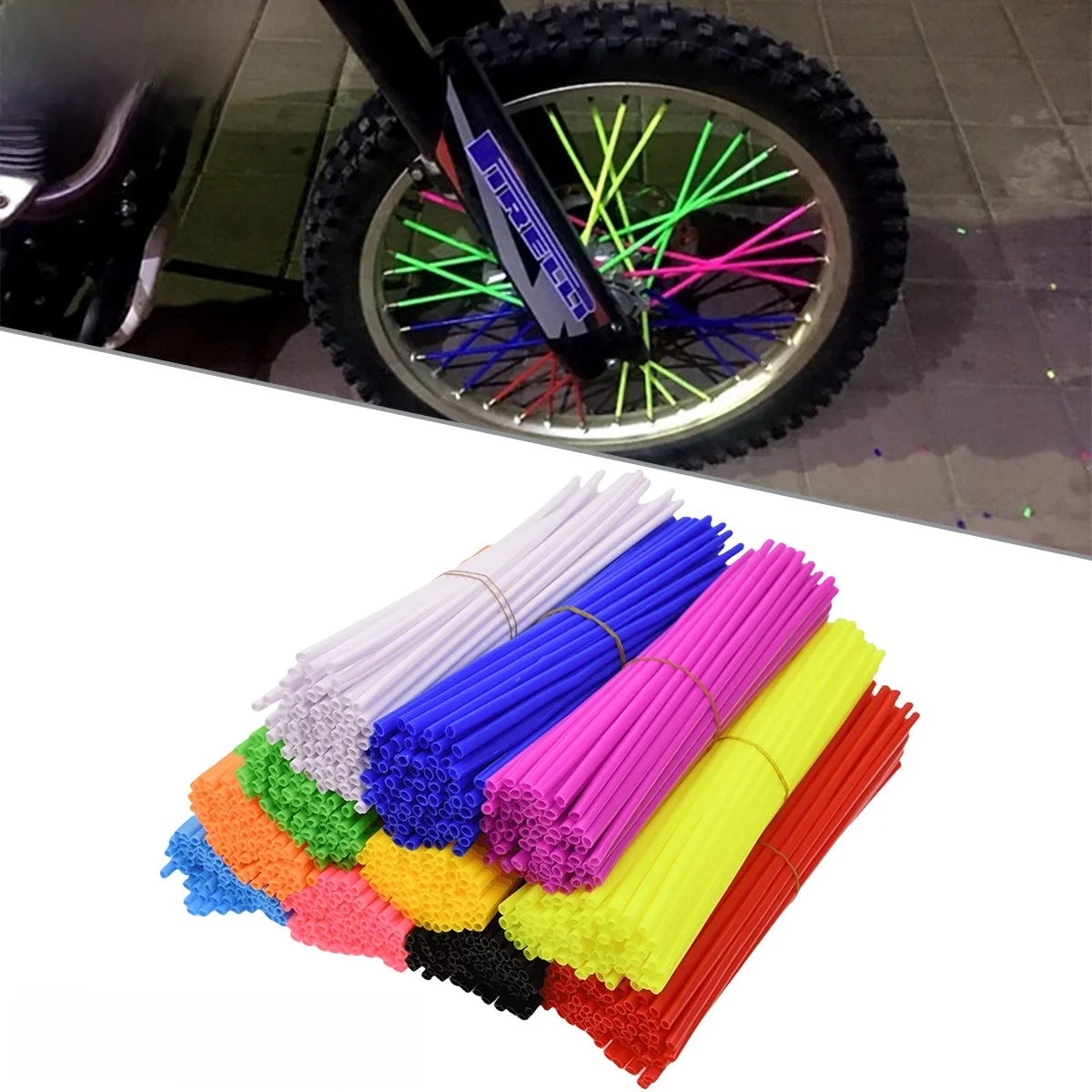 AliExpress LFMT 36pcs New Motorcycle Wheel Rim Spoke Wrap Kit Skin Cover 6.7 inch For KTM Honda CRF MX Dirt Pit Bike Enduro Supermoto Motocross