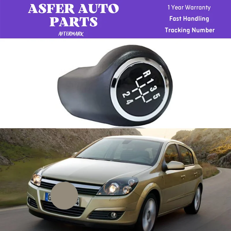 GEAR KNOB CHROME STRIP 5 SPEED FOR OPEL ASTRA H OE 5738025 93180984 HIGH QUALITY