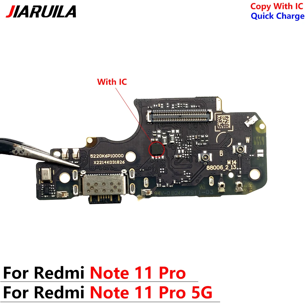 لوحة شاحن فليكس لهاتف Xiaomi Redmi Note 11 Pro 5G USB Port Connector Dock Charging Flex Cable #2
