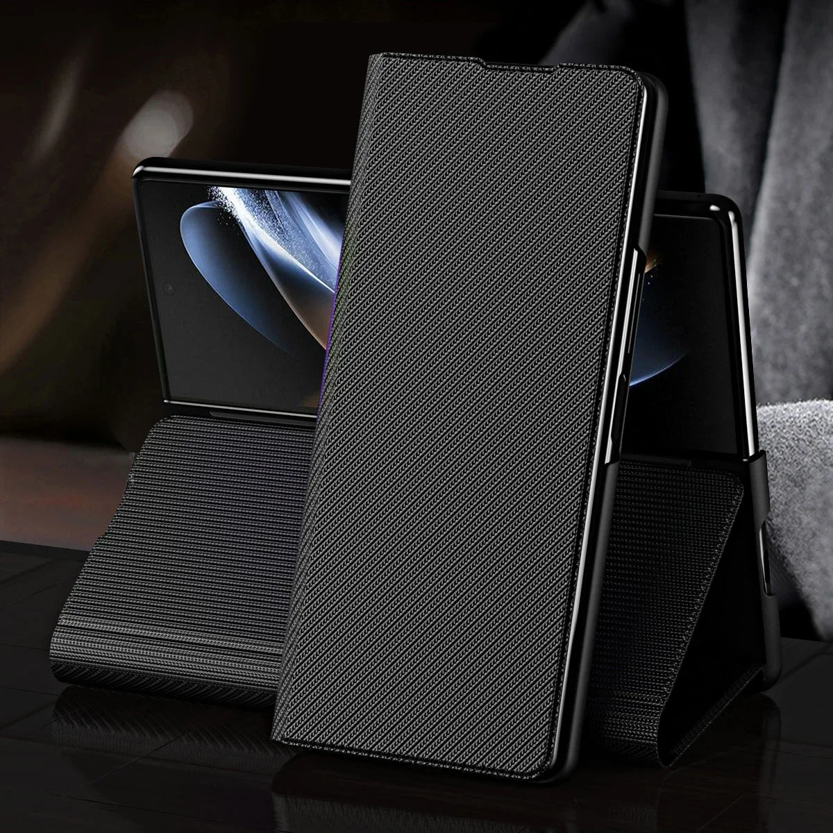Skórzane etui anty-odciskowe do Samsung Galaxy Z Fold 8 Ultra 7 6 5 4 5G Fold8 Fold7 Fold3 Fold5 Fold4 Fold 3 2 Fold2 Fold6 — zdjęcie produktu 7
