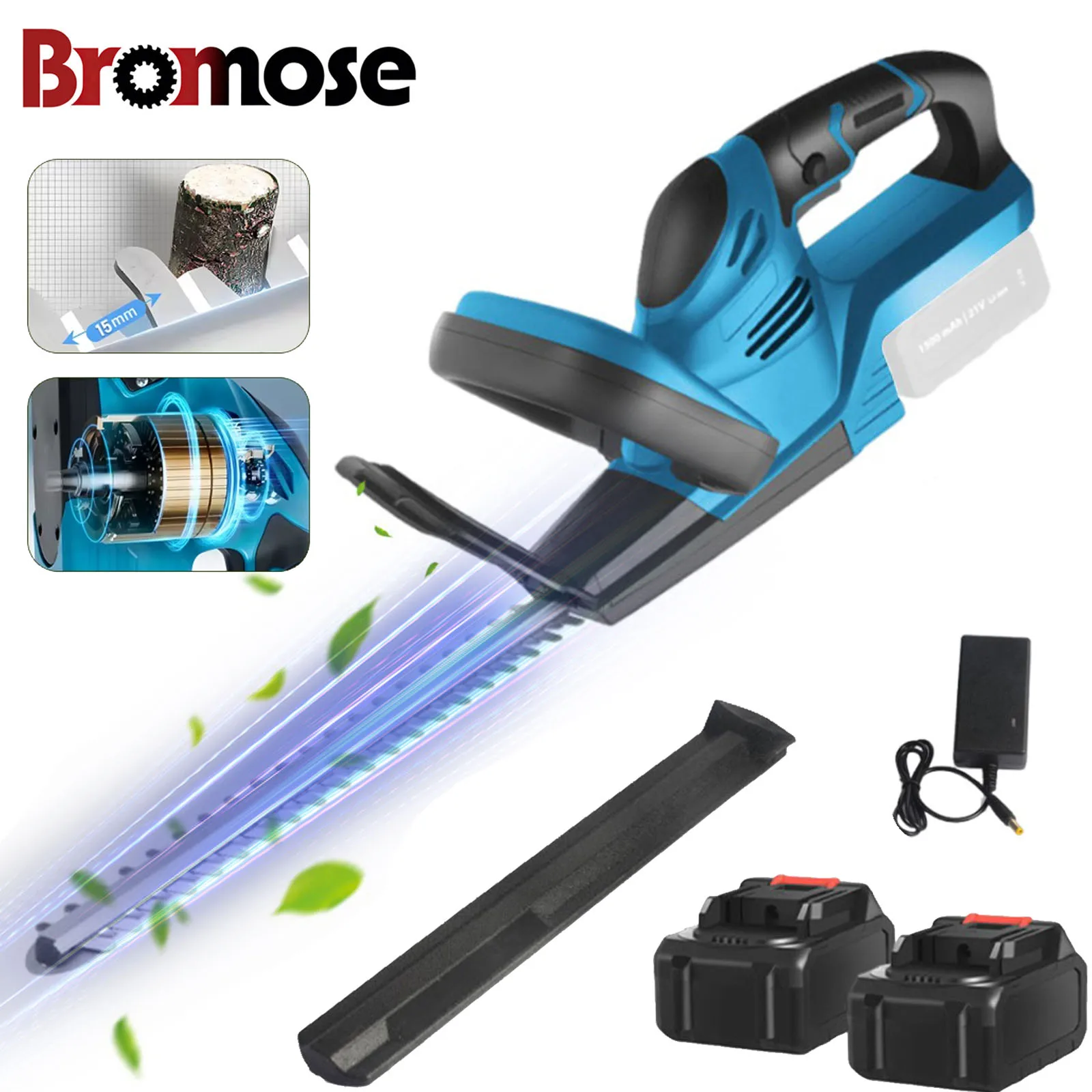 Makita – taille-haie électrique sans balais, 20000 tr/min, 3500W, efficace, outils de taille des arbustes de jardin, broche de batterie 21v