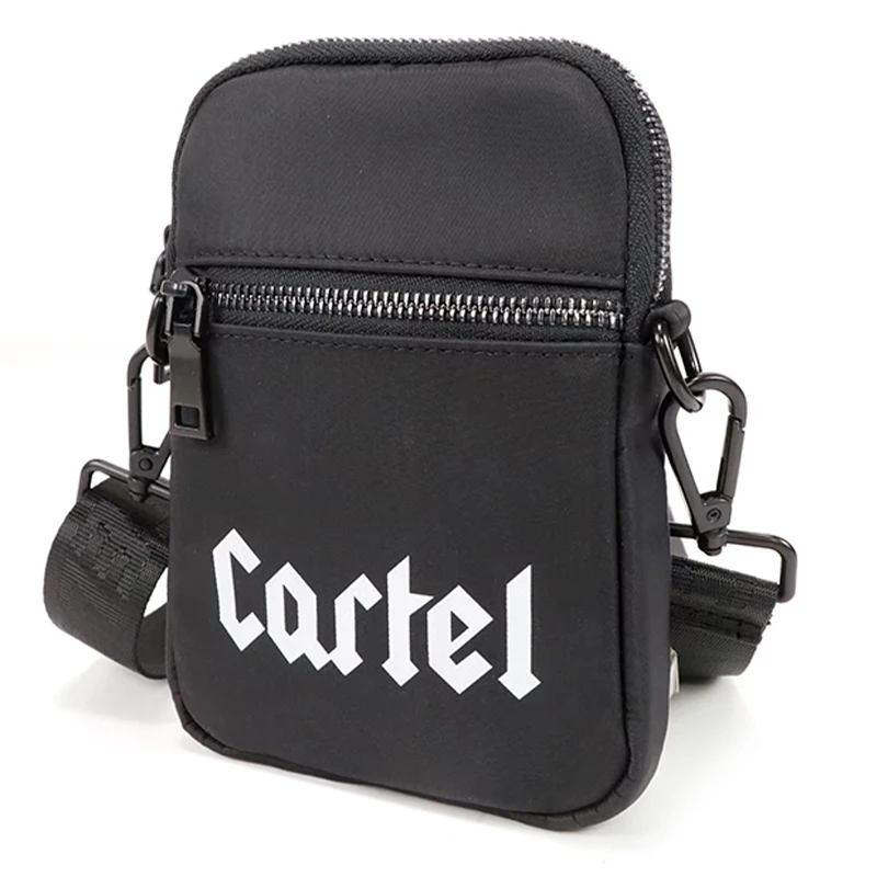 

Gorfia Мужская нейлоновая сумка через плечо Компактный размер Регулируемый плечевой ремень Двойная молния Модная повседневная дорожная спортивная прогулка для отдыха