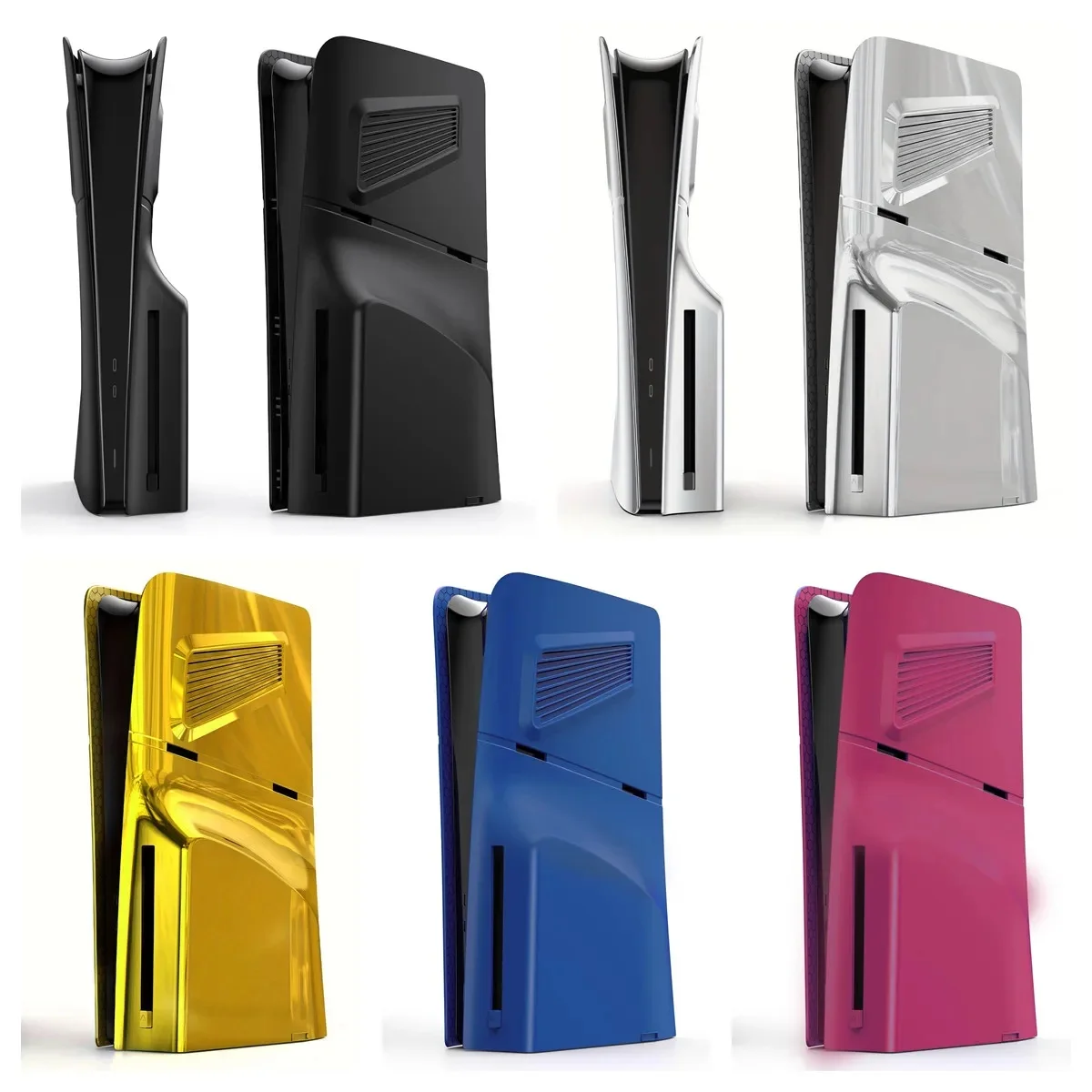 Vervangende Voorplaat Voor Playstation 5 Slanke Dsic Versie Beschermende Hard Case Voor Nieuwe Ps5 Frontplaat Shell Zwart - afbeelding 2