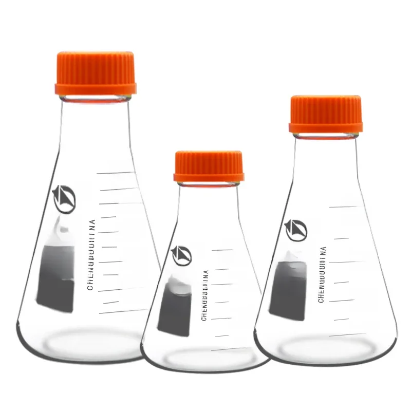 1 szt. Kolba stożkowa laboratoryjna ze szkła borokrzemianowego o wysokiej odporności na temperaturę, z spiralnym gardłem, trójkątna, 250 ml, 500 ml, 1000 ml, 2000 ml — zdjęcie produktu 6