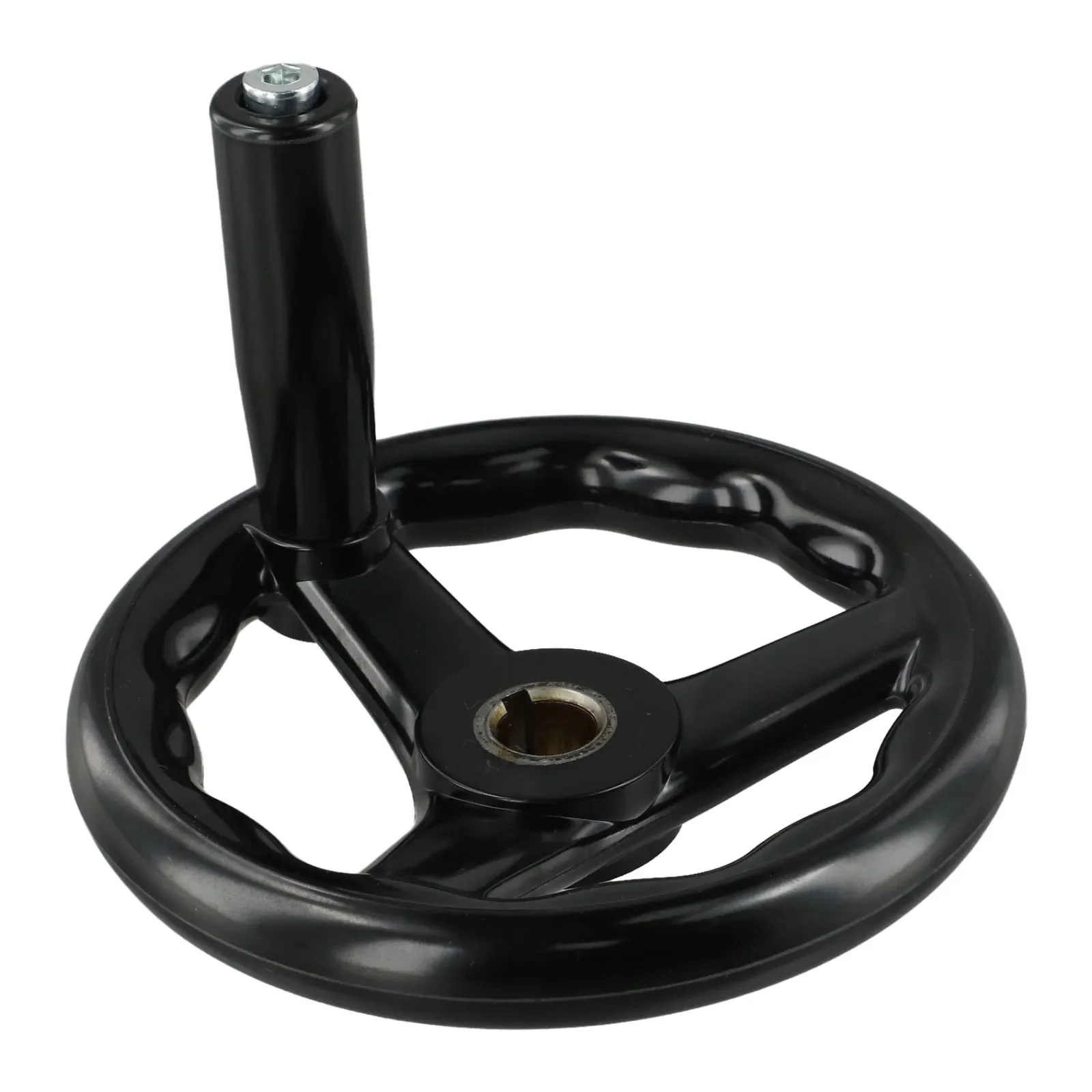 Roue à main ronde noire pour tour, roue à main à 3 rayons, fraiseuse, 12x125mm, 16x160mm, 18x200mm, 1 pièce