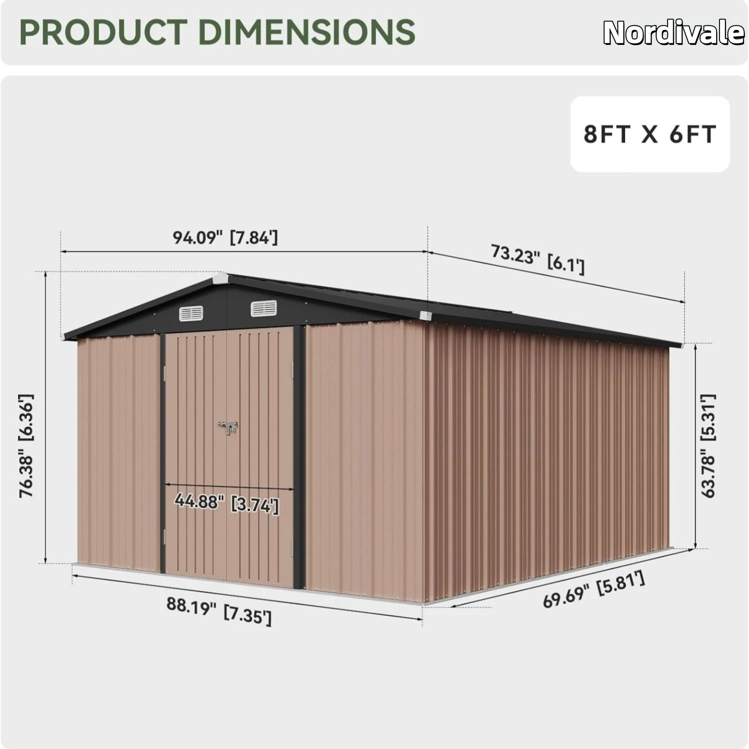 Metal Garden Storage Shed — product detail 8