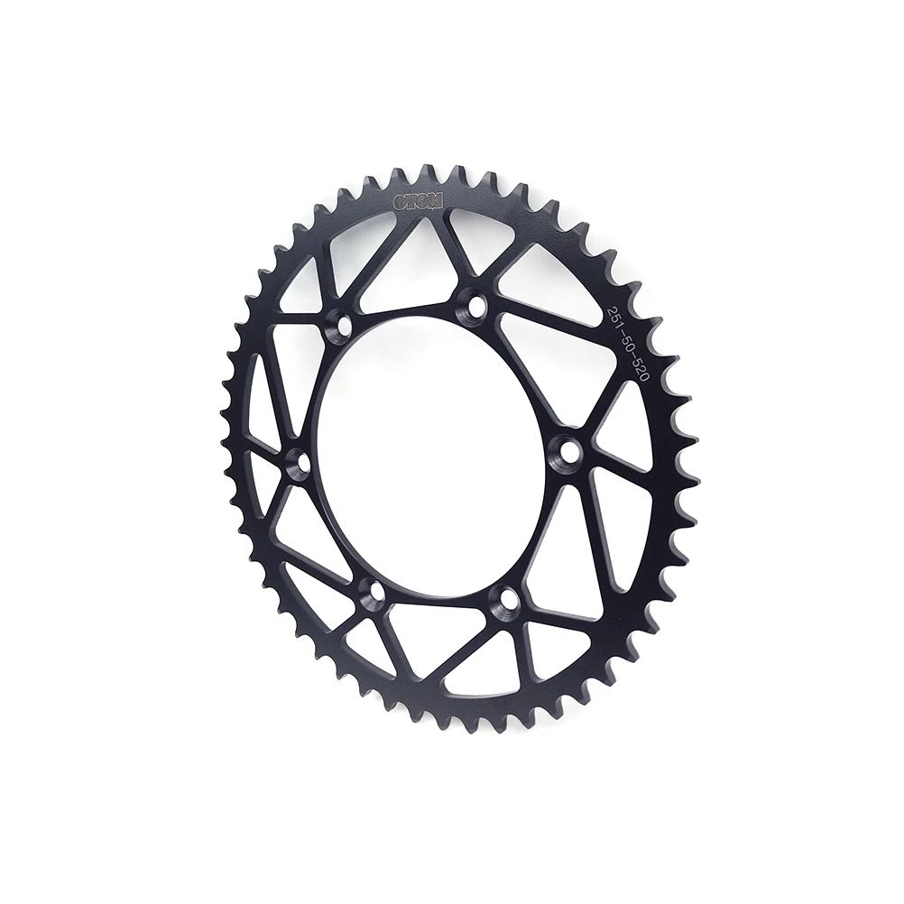 OTOM Motorcycle Carbon Steel Rear Sprocket Chain 520-50T Cog For YAMAHA YZ YZF YZFX WRF 125 250 450 2023 Accessories Dirt Bikes