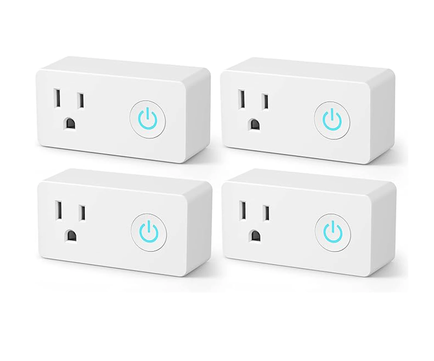 WiFi Heavy Duty Smart Plug Outlet, No Hub Required with Timer Function, White, Compatible with Alexa and Google Assistant, 2.4 G