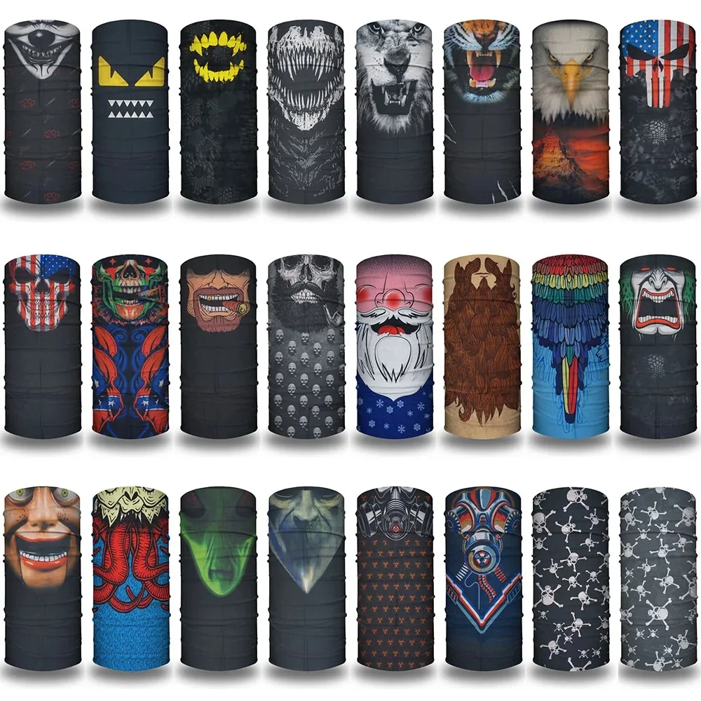 AliExpress Fandana Gear Clown Face Cover for Men Women Dustproof UV Protect Quickdry Neck Gaiter Art Printing Balaclava Cycling  Hiking Undercap Bandana