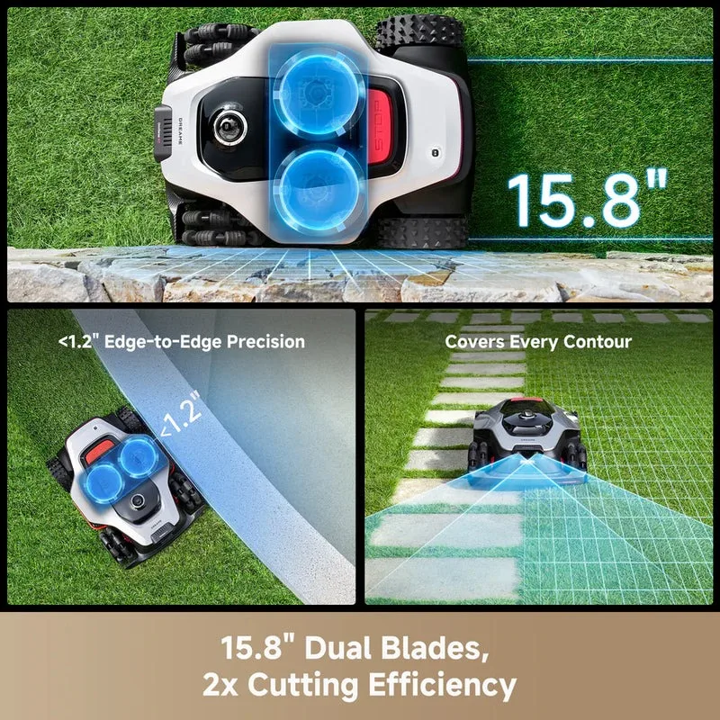 Brand new Dreame A3 AWD Pro series 4WD robotic mower for bumpy and uneven yards now available.