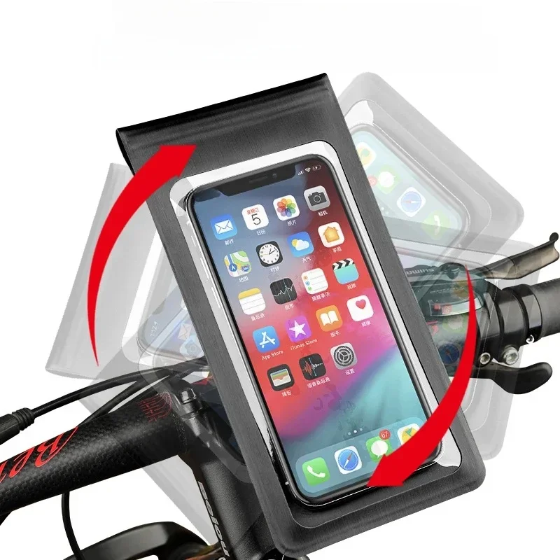 AliExpress VIKEFON Bicycle Motorcycle Holder Waterproof TPU Touch Screen Cell Phone Rental Handle Installation for 6.5 inch Smartphone Bike Mount