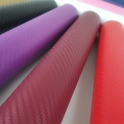 30CMX15cm Dry Permanent Self Adhesive 3D Carbon Fiber Vinyl Wrap Roll For Packaging Premium Sticker Car DIY