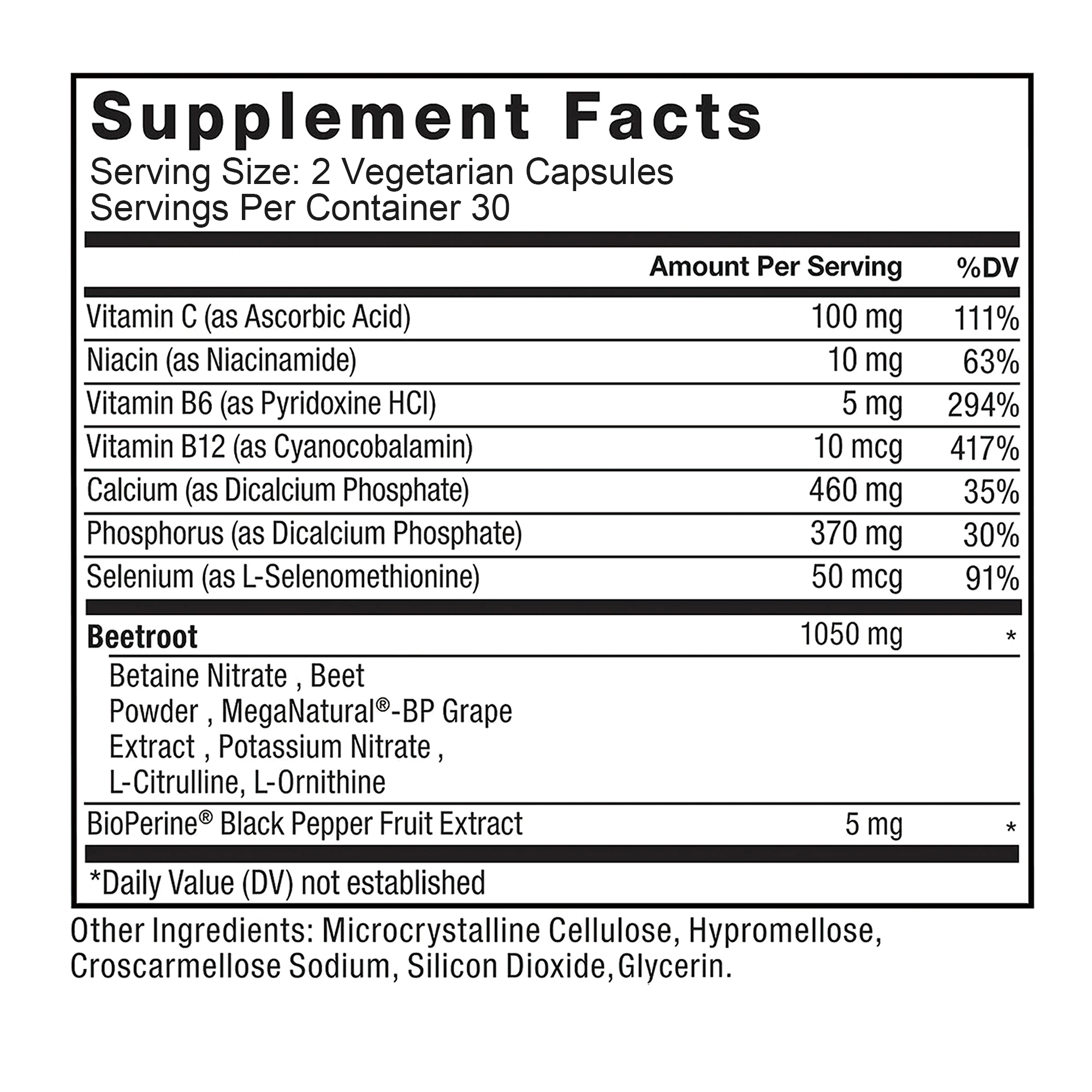 مكملات بنجر كاملة لتعزيز الطاقة والقدرة على التحمل وصحة القلب ودعم ضغط الدم وتحسين الدورة الدموية و 60 كبسولة #2