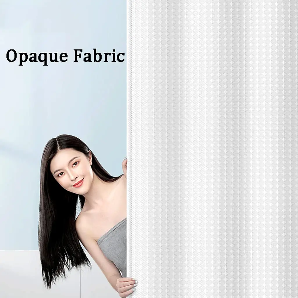 Waffle Weave Shower Curtain Pique Pattern Cloth Water Repellent and Machine Washable Thick Bathroom Shower Curtains