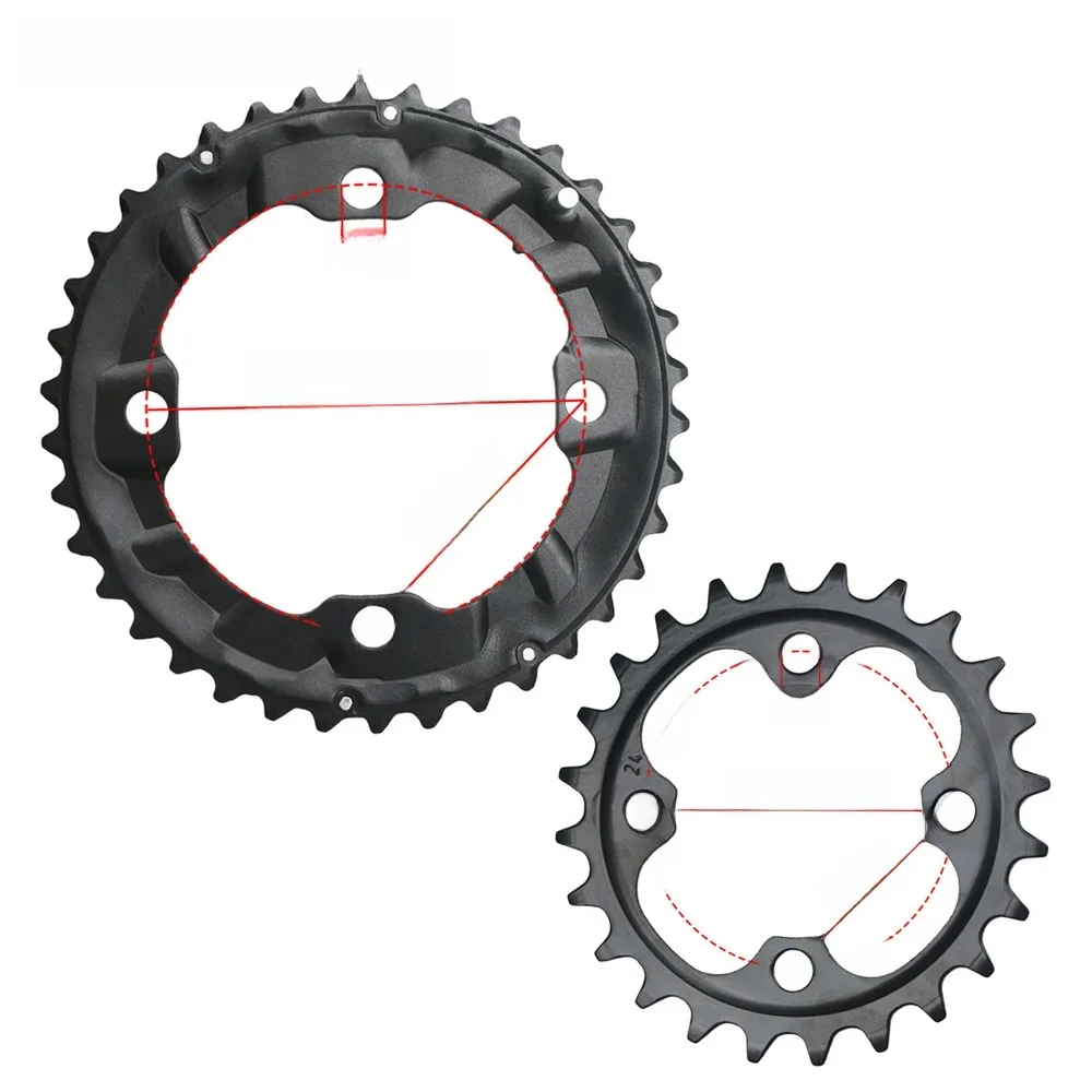 AliExpress GANOPPER 10 Speed 10S sprockets 24T 38T M610 M615 64/104BCD MTB Bike Chainring Bicycle Crankset Double Chainwheel Bike Crank Bike Parts